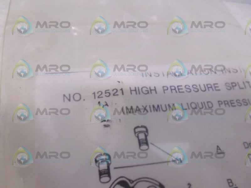 SPRAYING SYSTEMS 12521 HIGH PRESSURE SPLIT EYELIT CONNECTOR NSMP