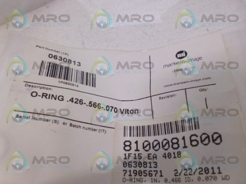 MARKEM 0630813 O-RING NSNP