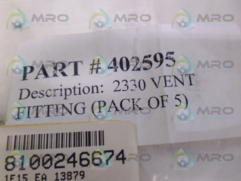 VIDEOJET 402595 FITTINGS (PK OF 5) NSNP
