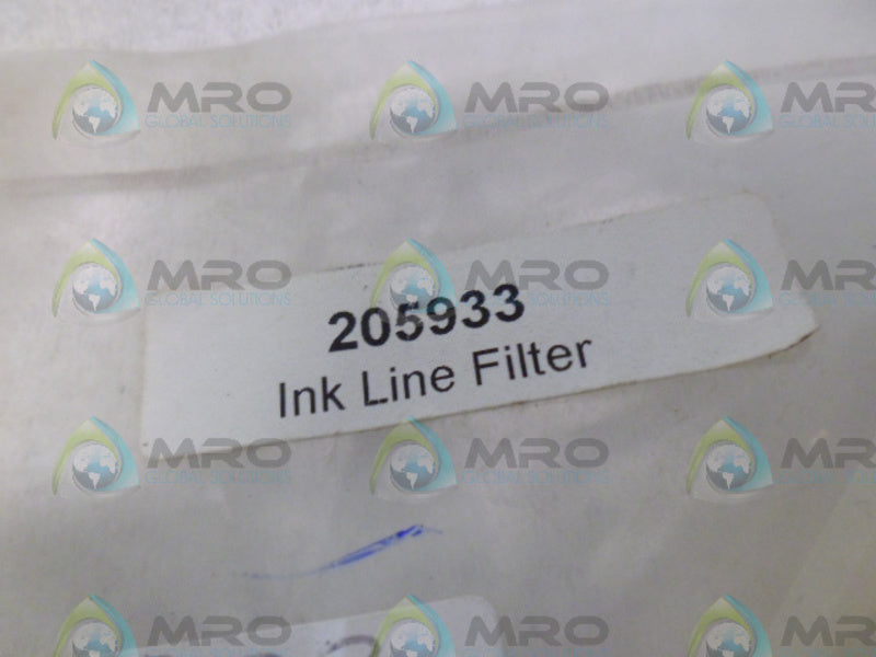 VIDEOJET 205933 INK LINE FILTER NSMP