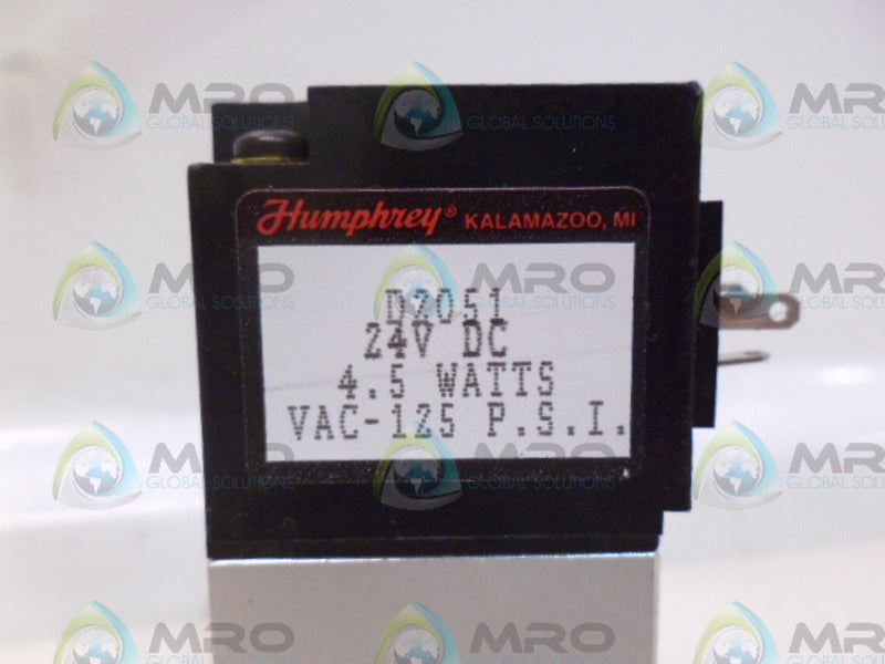 HUMPHREY D2051 SOLENOID VALVE NSNP