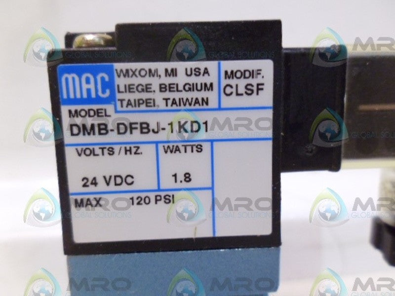 MAC DMB-DFBJ-1KD1 SOLENOID VALVE NSMP
