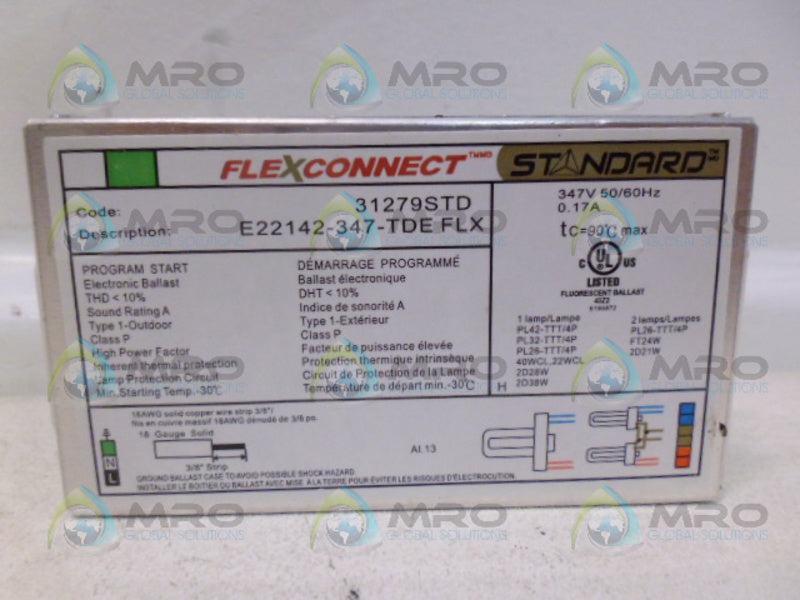 STANDARD E22142-347-TDEFLX ELECTRIC BALLAST NSMP