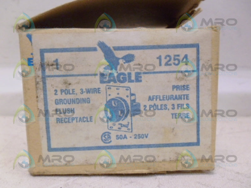 EAGLE 1254 2P 3W GROUNDING FLUSH RECEPTACLE NSMP