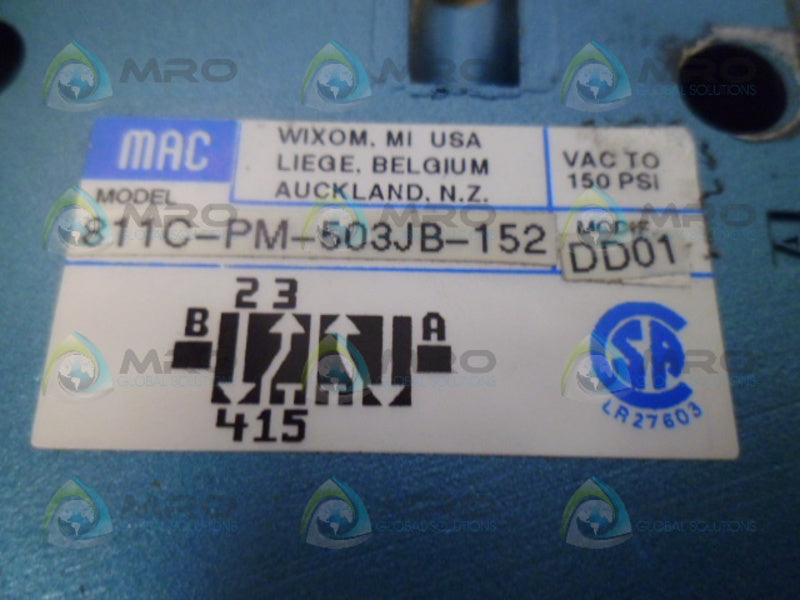 MAC 811C-PM-503JB-152 VALVE (AS PICTURED) UNMP