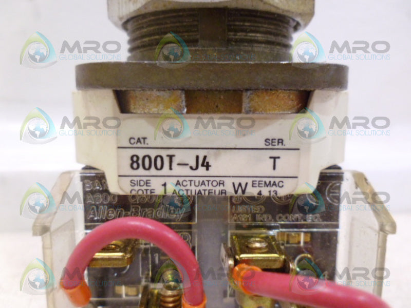 INDUSTRIAL SPARE PART 800T-J4 SER T PUSH BUTTON W/ DAUL CONTACT BLOCK UNMP