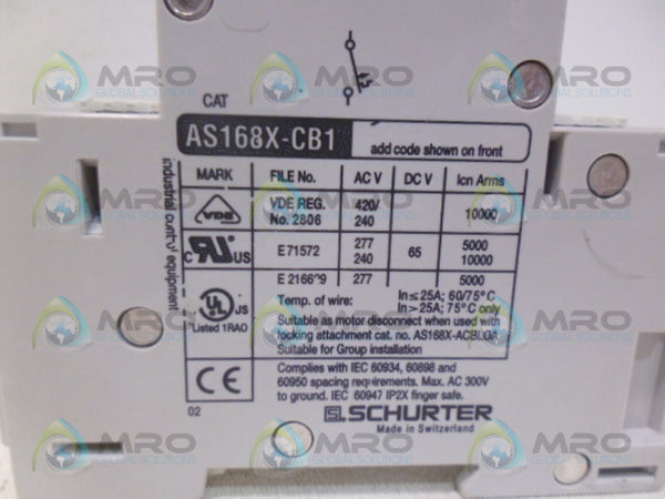 SCHURTER AS168X-CB1G100 CIRCIUT BREAKER UNMP