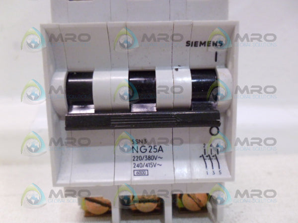 SIEMENS 5SN3 CIRCUIT BREAKER 25A NSNP