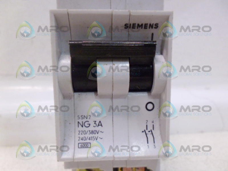 SIEMENS 5SN2 CIRCUIT BREAKER 3A NSNP