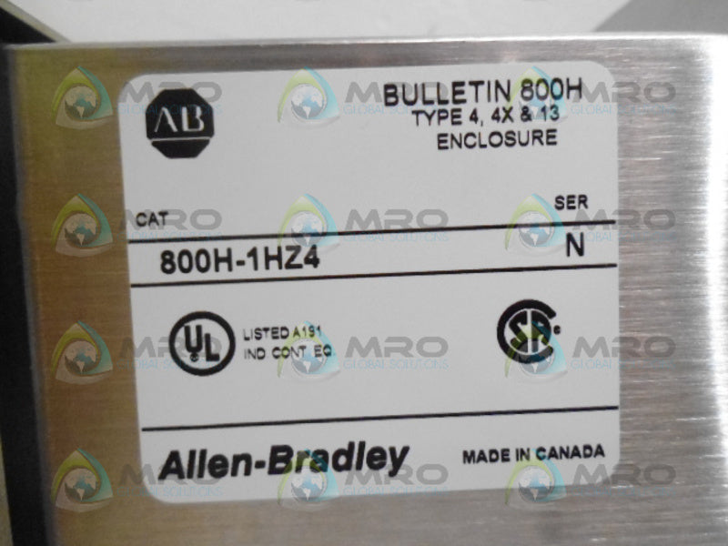 INDUSTRIAL SPARE PART 800H-1HZ4 SER N ENCLOSURE (AS PICTURED) NSNP