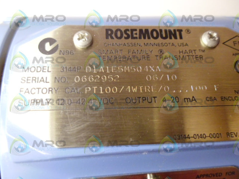 ROSEMOUNT 3144PD1A1E5M504XA TEMPERATURE TRANSMITTER *NEW IN BOX*