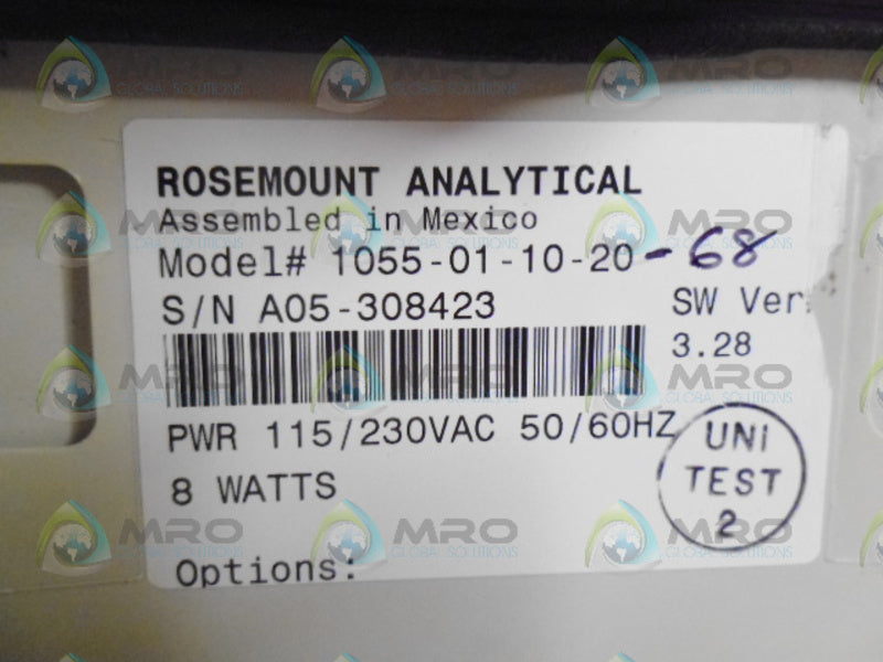 ROSEMOUNT 1055-01-10-20-68 SINGLE AMPEROMETRIC ANALYZER *NEW IN BOX*