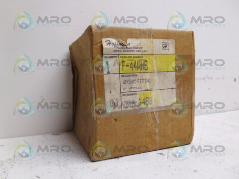 HOFFMAN F-44WN6 WIREWAY NIPPLE FITTING 6" *FACTORY SEALED*