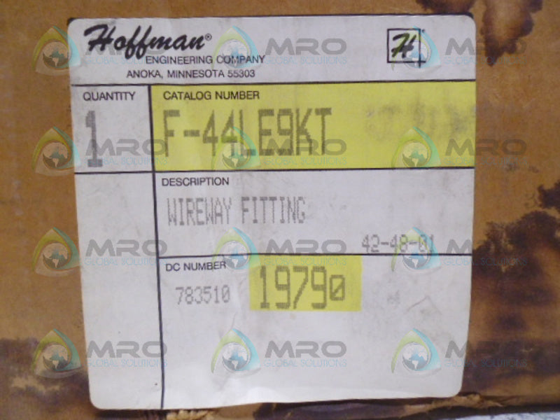 HOFFMAN F-44LE9KT WIREWAY ELBOW FITTING *FACTORY SEALED*