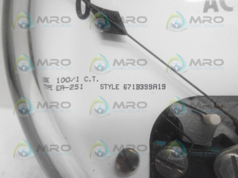 WESCHLER EA-251 671B399A19 METER 0-500A *NEW IN BOX*