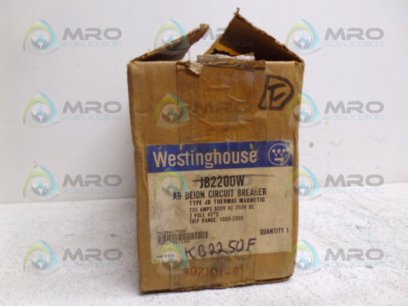 WESTINGHOUSE JB2200W CIRCUIT BREAKER 200A *NEW IN BOX*