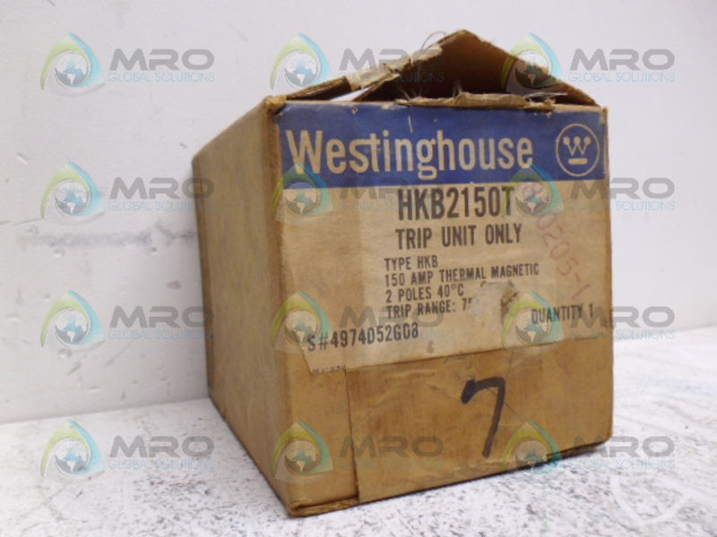 WESTINGHOUSE HKB2150T CIRCUIT BREAKER TRIP UNIT 150A *NEW IN BOX*