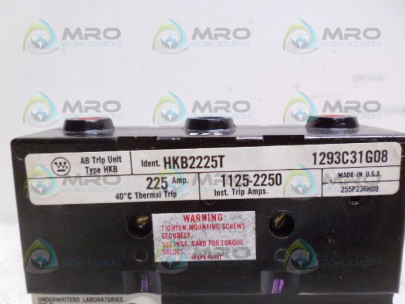 WESTINGHOUSE HKB2225T CIRCUIT BREAKER TRIP UNIT 225A *NEW IN BOX*