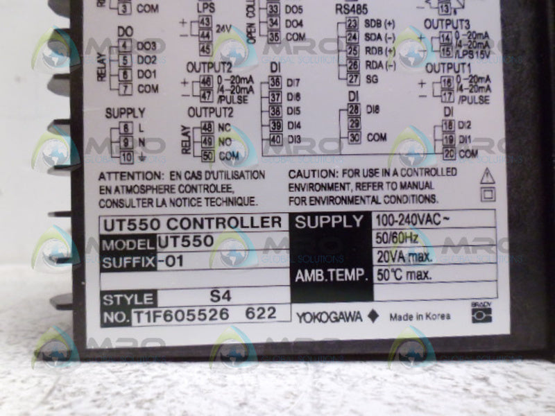 YOKOGAWA UT550-01 TEMPERATURE CONTROLLER *NEW IN BOX*