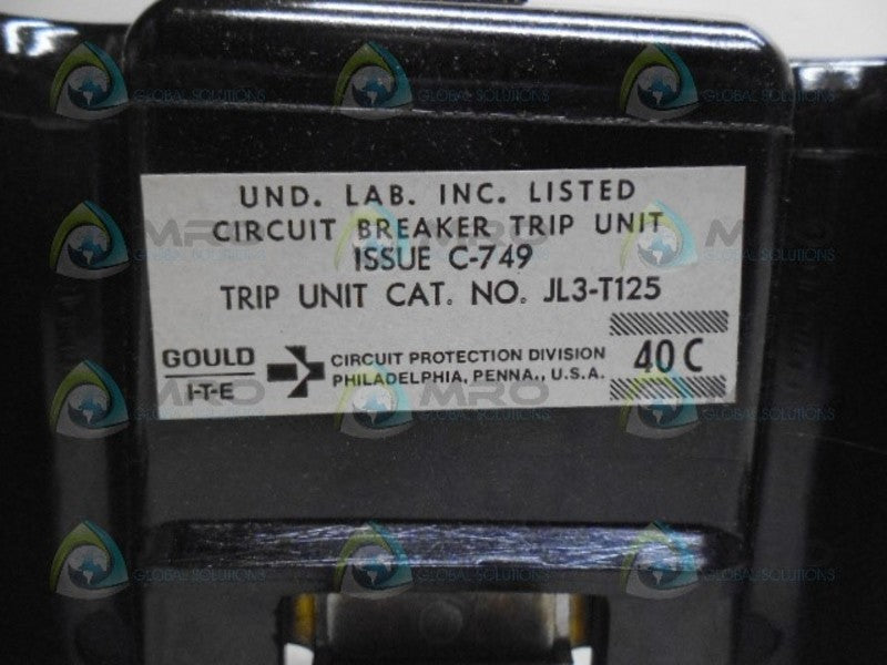 ITE JL3-T125 CIRCUIT BREAKER TRIP UNIT 125A *NEW IN BOX*