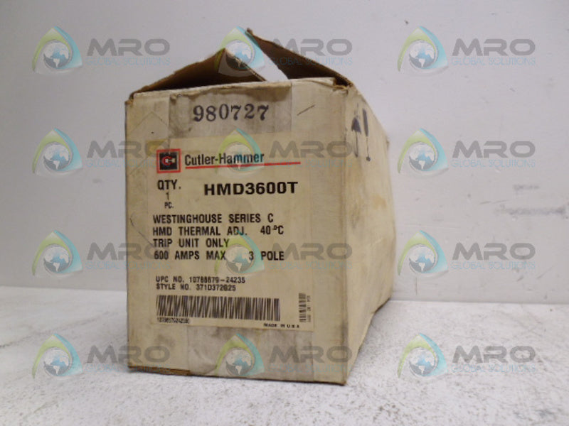 CUTLER HAMMER HMD3600T CIRCUIT BREAKER TRIP UNIT 600A *NEW IN BOX*
