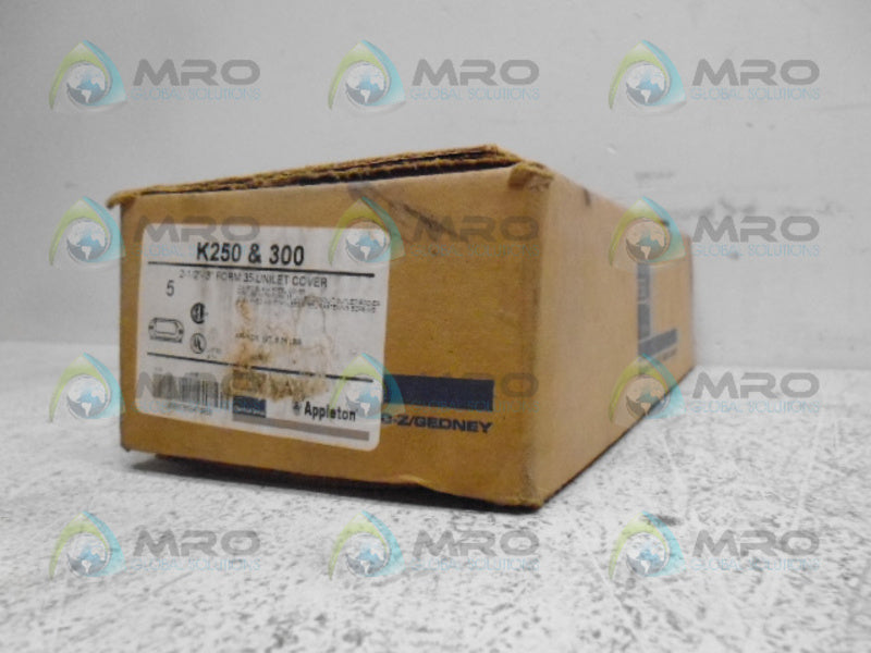 APPLETON K250-300 STEEL COVER 2-1/2-3 *FACTORY SEALED*