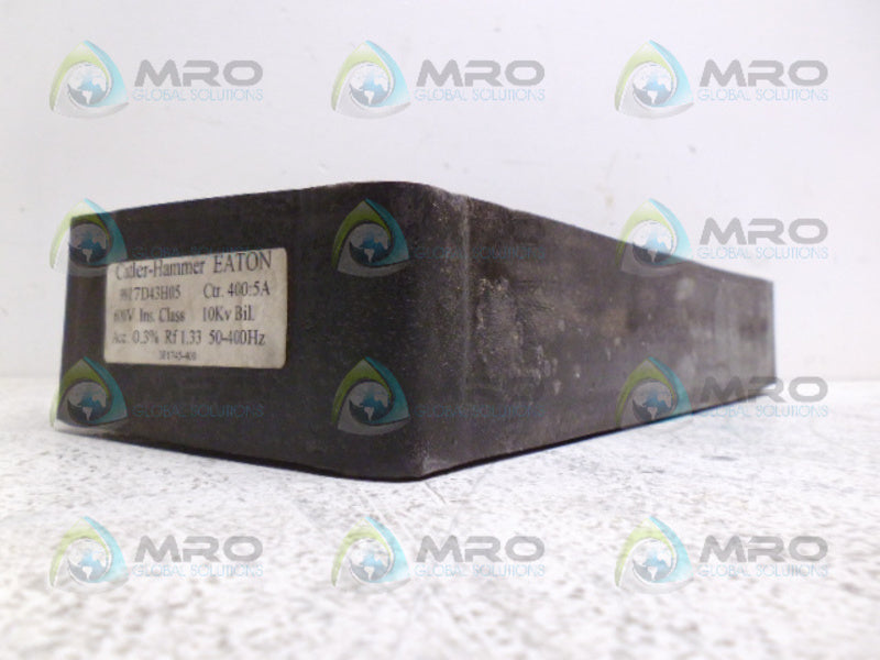 CUTLER HAMMER 9917D43H05 CURRENT TRANSFORMER 400:5A *USED*