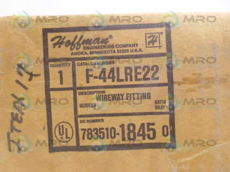HOFFMAN F-44LRE22 WIREWAY REDUCER *FACTORY SEALED*