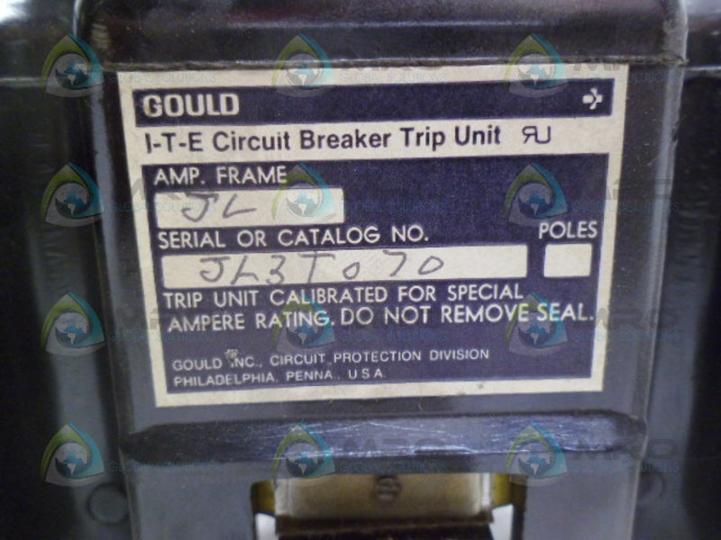 ITE JL3T070 CIRCUIT BREAKER TRIP UNIT 70A *NEW NO BOX*