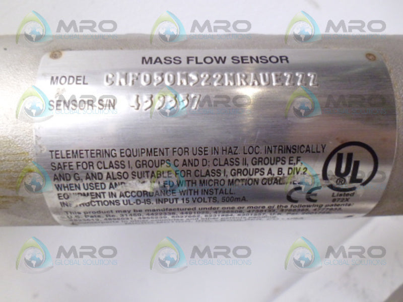 MICRO MOTION CMF050M322NRAUEZZZ MASS FLOW SENSOR *NEW*
