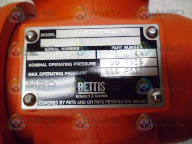 BETTIS CBA520-SR60 ACTUATOR *NEW NO BOX*