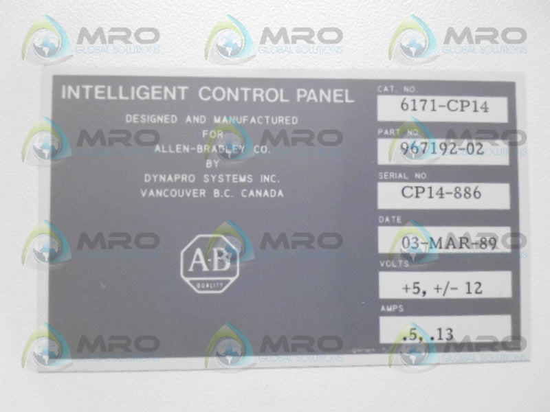 ALLEN BRADLEY 6172-CP14 KEYNOARD *NEW IN BOX*