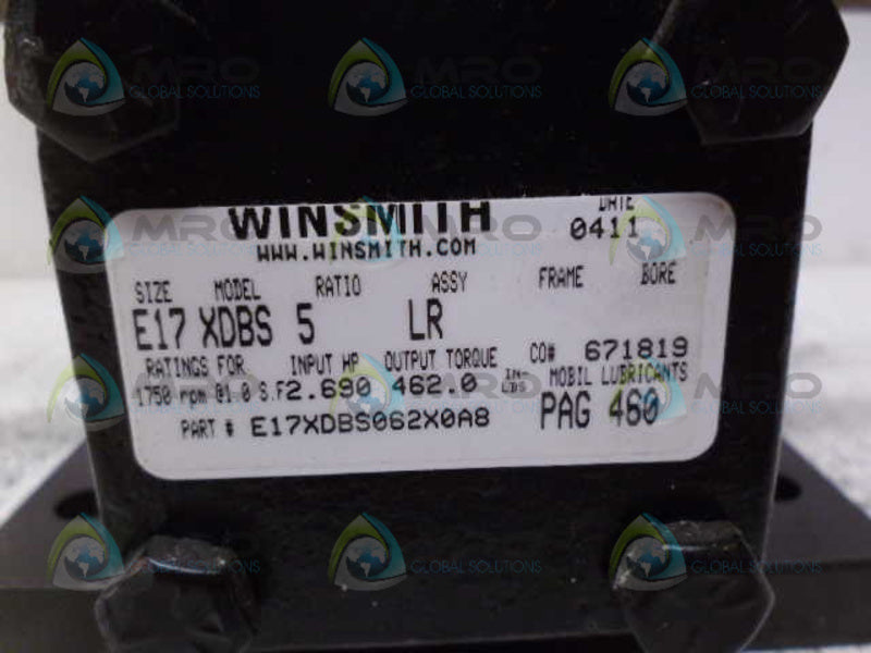 WINSMITH E17XDBS062X0AB WORM GEAR REDUCER 5:1 *NEW NO BOX*