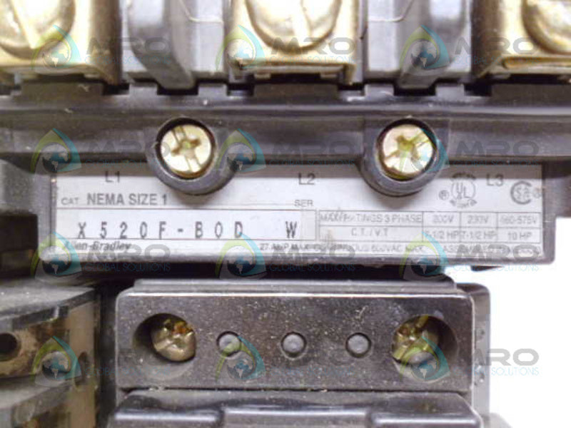 ALLEN BRADLEY 520F-BOD SER. W STARTER (REMANUFACTURED)