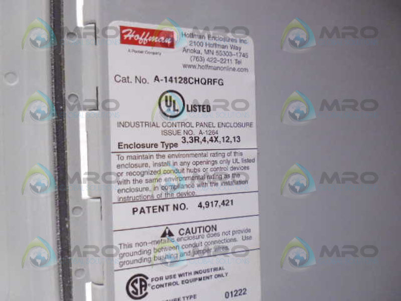 HOFFMAN A-14128CHQRFG ENCLOSURE *NEW NO BOX*
