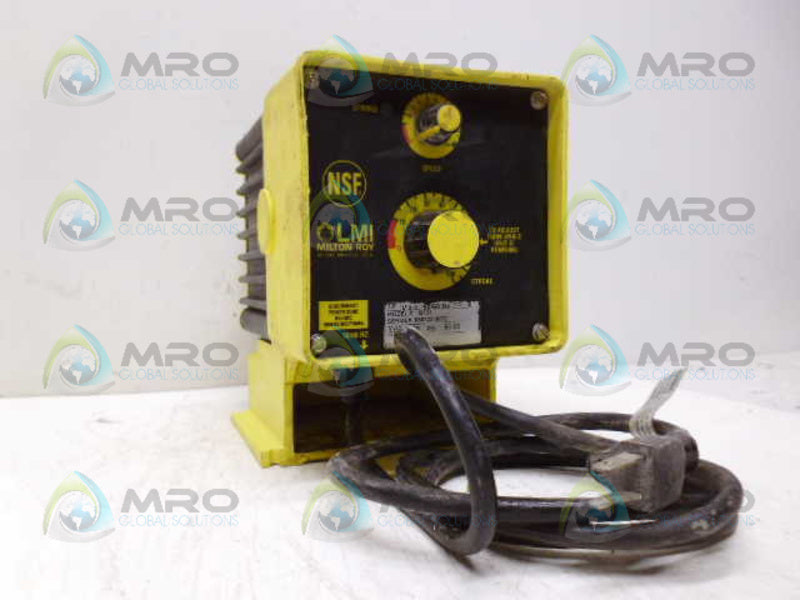 MILTON ROY B131 ELECTROMAGNETIC DOSING PUMP *USED*