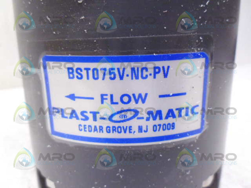 PLAST-O-MATIC BST075V-NC-PV PVC SHUTOFF VALVE 3/4" *NEW IN BOX*