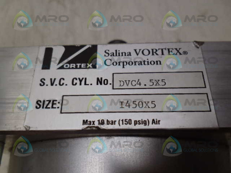 VORTEX DVC4.5X5 I450X5 PNEUMATIC AIR CYLINDER *USED*