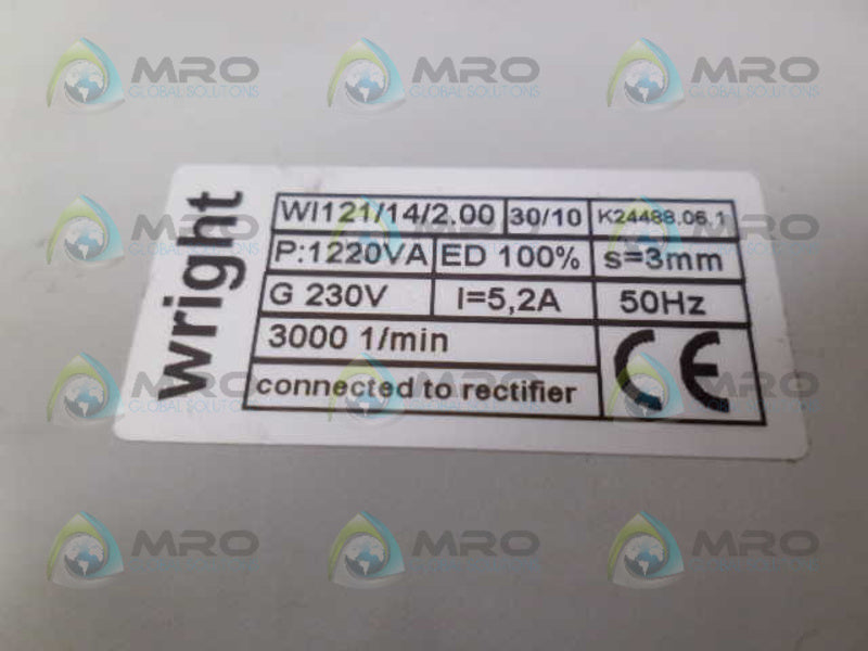 WRIGHT WI121/14/2.00 AC ELECTROMAGNET *NEW NO BOX*