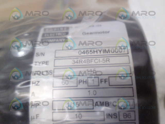 BODINE 0465HY 34R4BFCI-5R 1/15HP RATIO 10:1 * NEW IN BOX *