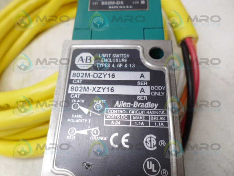 ALLEN BRADLEY 802M-DZY16 SER A PREWIRED FS LIMIT SWITCH *NEW IN BOX*