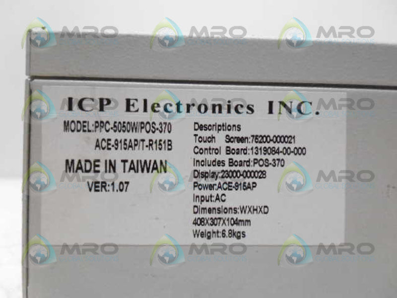 ICP PPC-5050W/POS-370/ACE-915AP/T-R151B *USED*