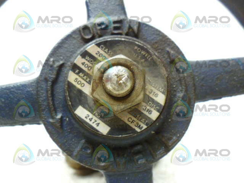 POWELL 2474 400WOG VALVE *USED*