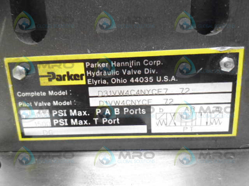 PARKER D31VW4C4NYCF7 72 DIRECTIONAL VALVE *NEW NO BOX*