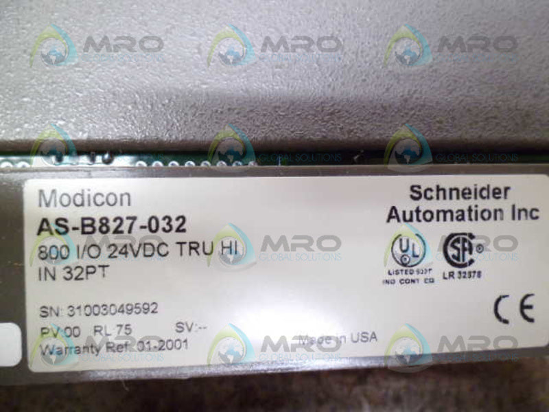 MODICON AS-B827-032 800 I/O 24VDC TRU HI IN 32PT *NEW IN BOX*