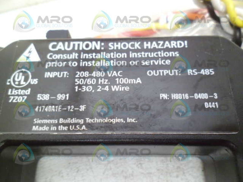 SIEMENS 538-991 ELECTRIC SERIES DIGITAL ENERGY MONITOR *NEW IN BOX*