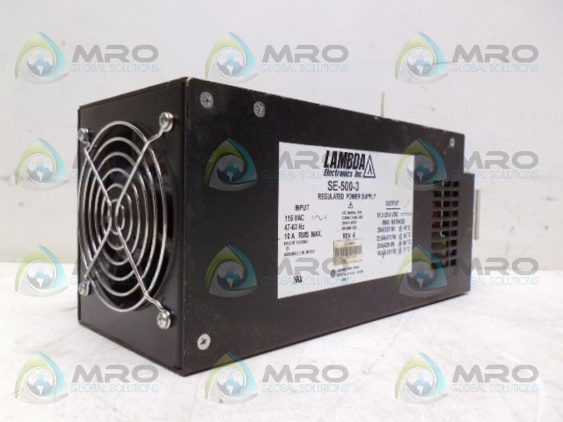 LAMBDA SE-500-3 REGULATED POWER SUPPLY *USED*