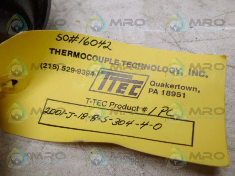TTEC 2001-J-18-8-S-304-4-0 *NEW NO BOX*