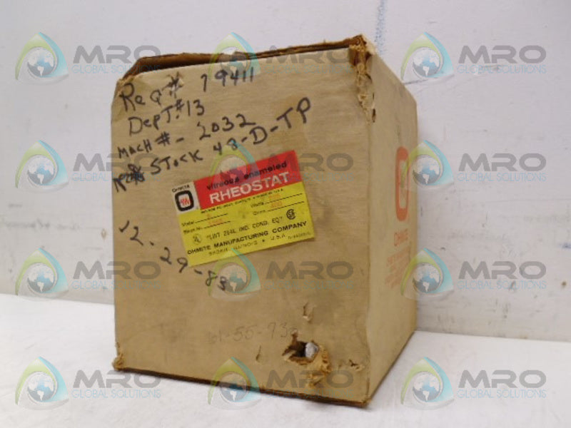 OHMITE P 1265 RHEOSTAT *FACTORY SEALED*