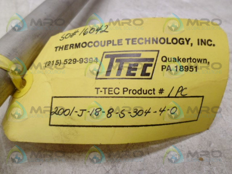 TTEC 2001-J-18-8-S-304-4-0 *NEW NO BOX*